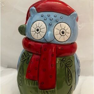 Christmas Owl Cookie Jar by Mesa